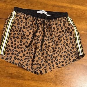 Brave Soul Men’s Leopard Print Swim Shorts